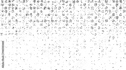 A vast expanse of scattered grayscale dots creates a textured and abstract background.