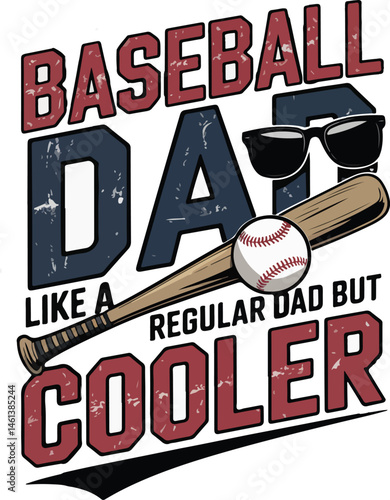 baseball dad like a regular Father's Day graphic