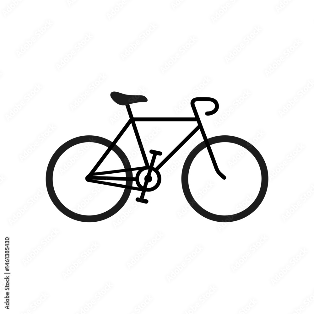 Fototapeta premium Bicycle illustration in minimalist style