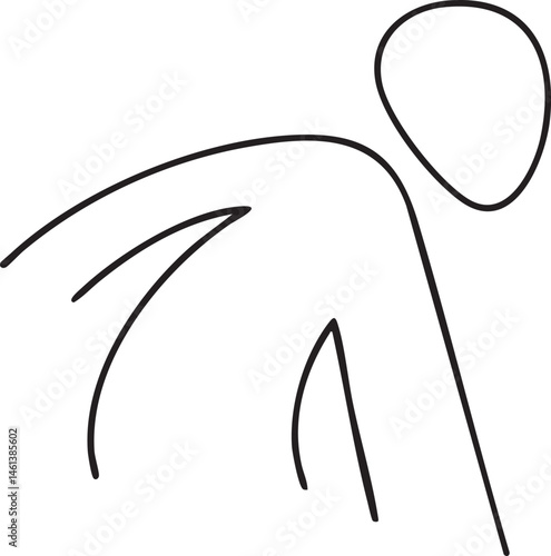 A minimalist outline depicts a person in a seated yoga pose.