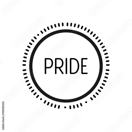 Pride emblem in circular design