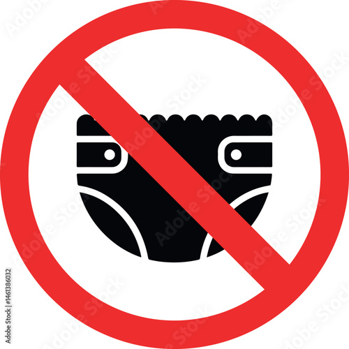 no diaper changing sign