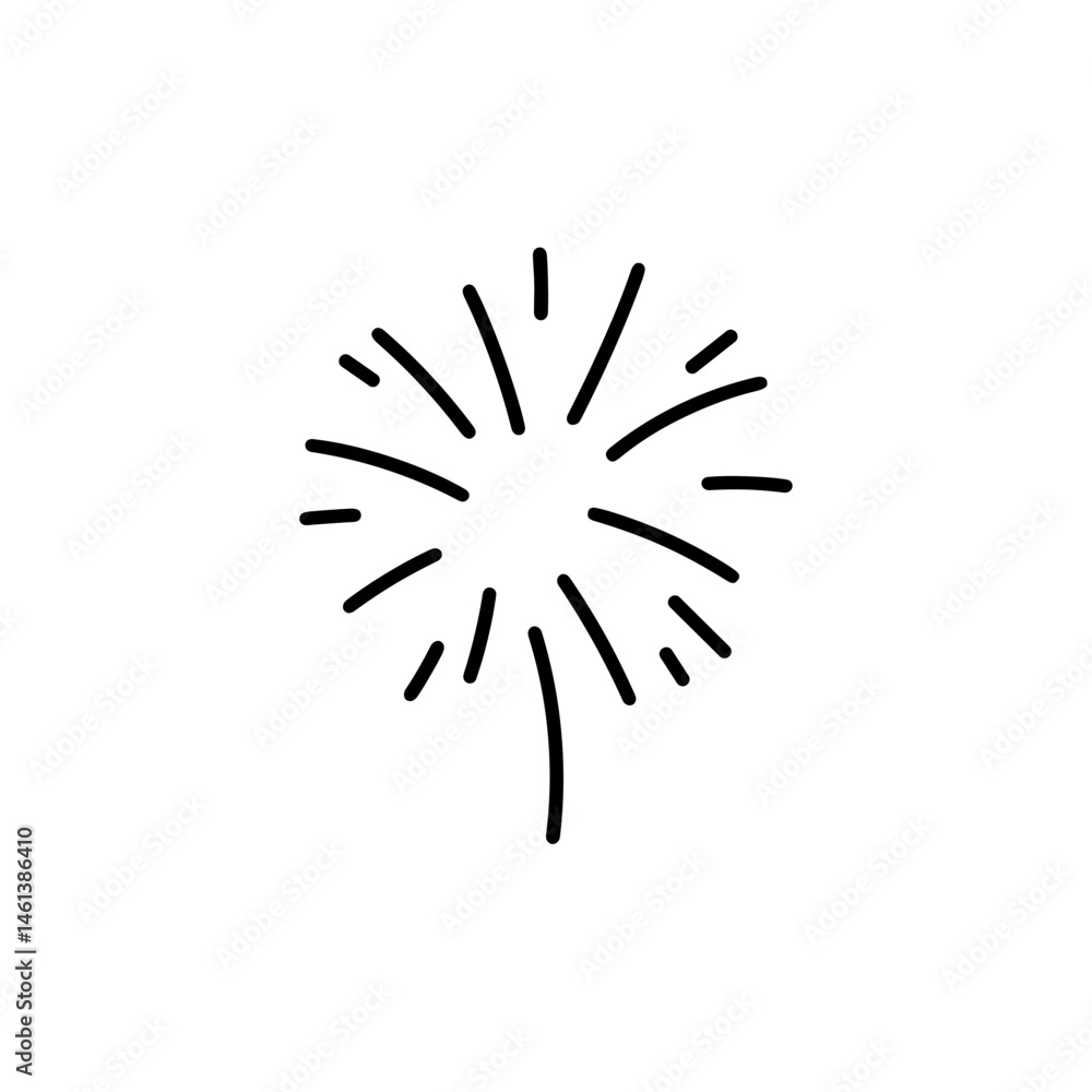 Obraz premium Firework explosion graphic illustration on white background