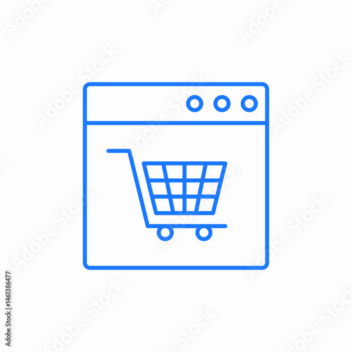 online shopping cart icon sign vector