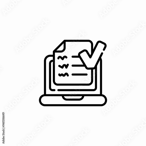 online test icon sign vector