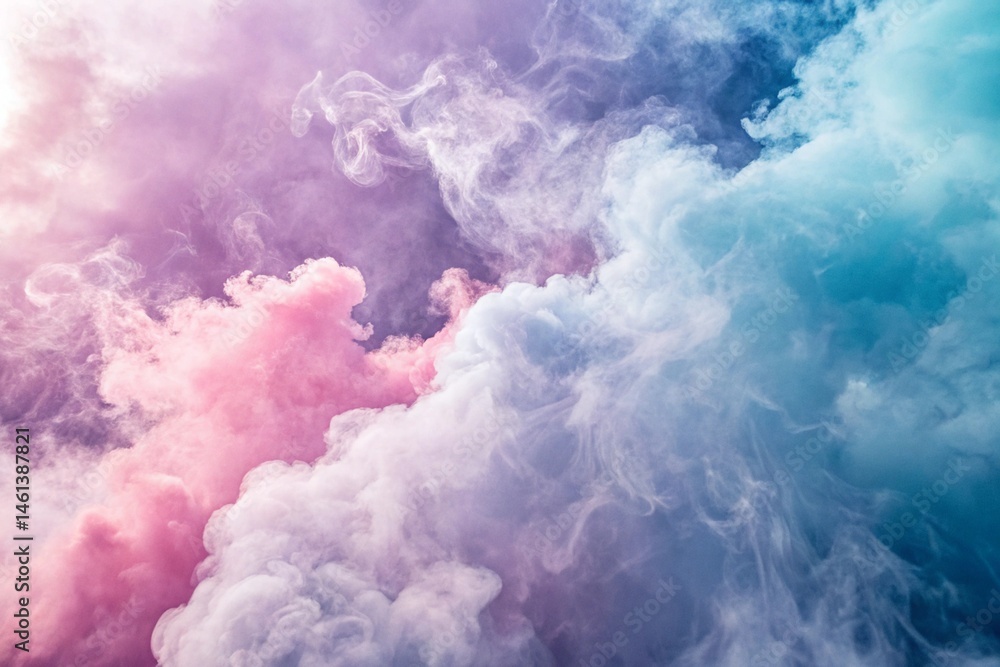 Naklejka premium Pastel Smoke Cloud Abstract Background
