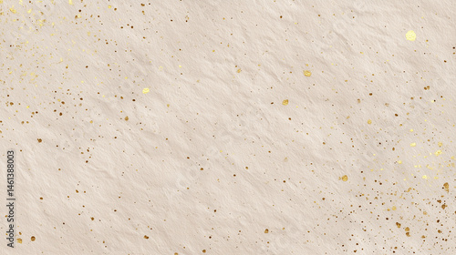 金のインクが飛び散った和紙風テクスチャ背景（デザイン・和風・アート）