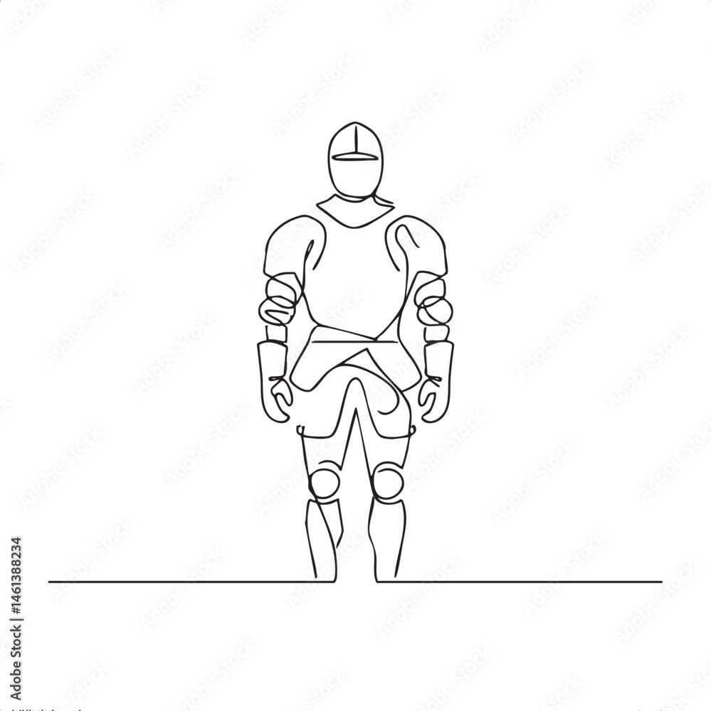 A solitary knight stands in a minimalist pose. A solitary knight stands in a minimalist pose.