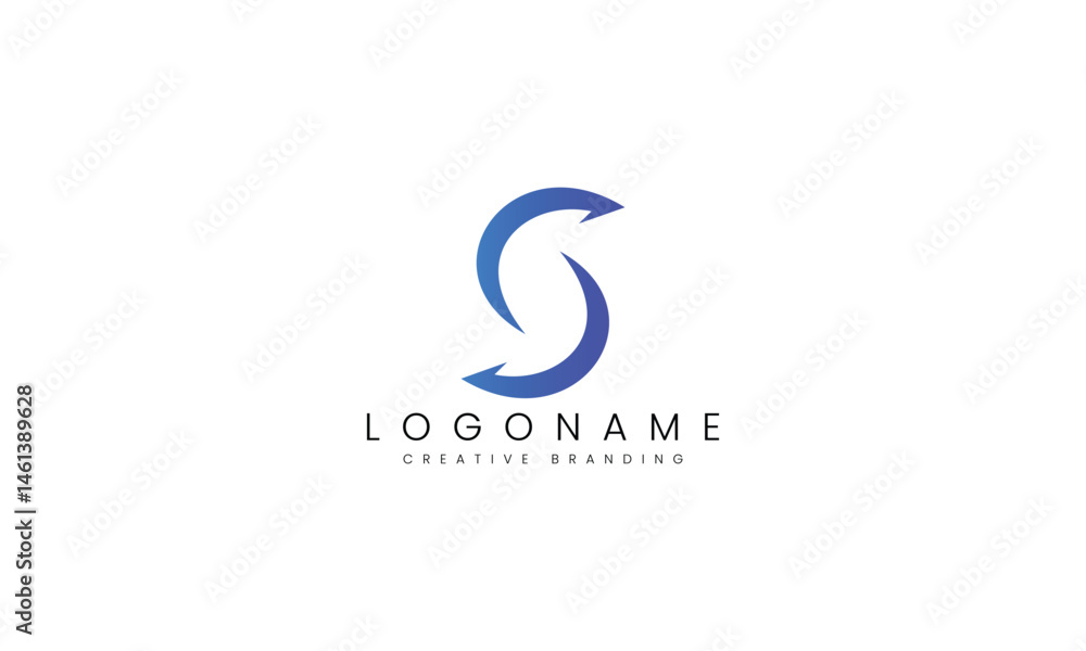 Minimalist S Logo for Branding and Identity. Minimalist S Logo for Branding and Identity.