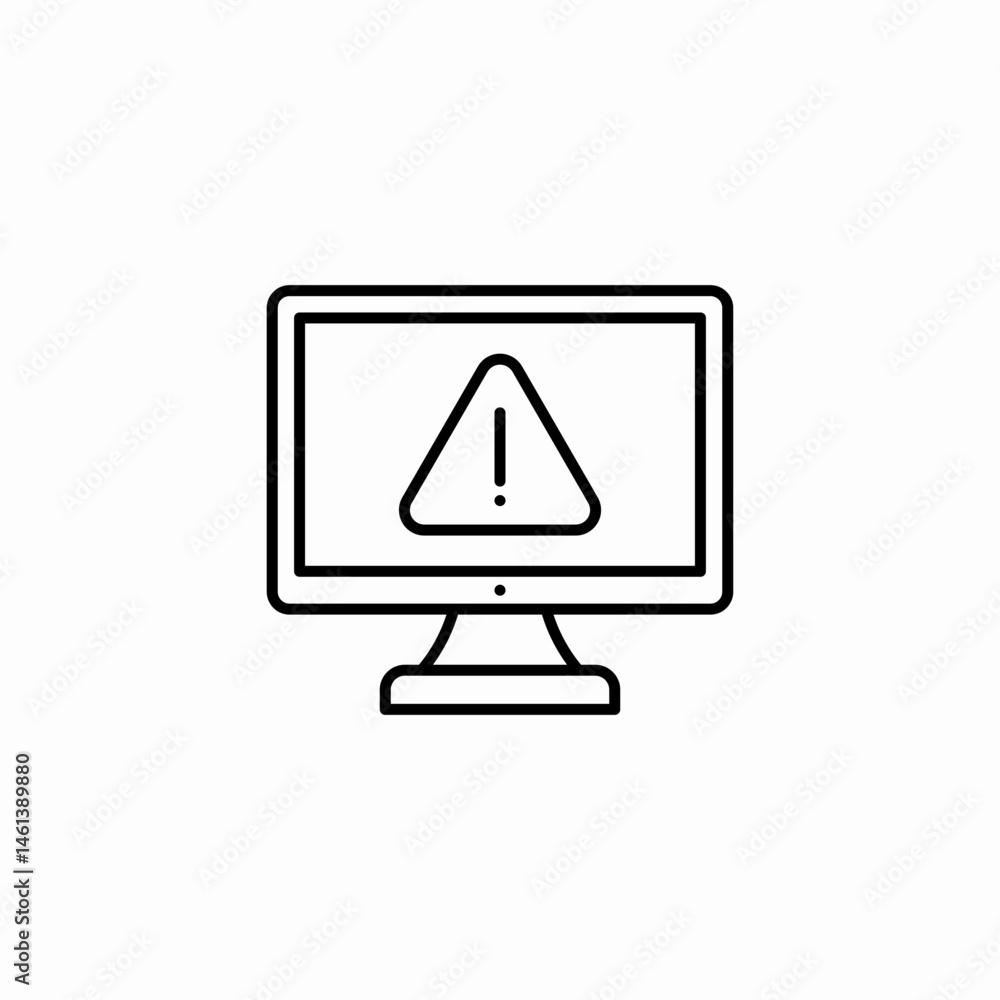 screen alert icon sign vector screen alert icon sign vector