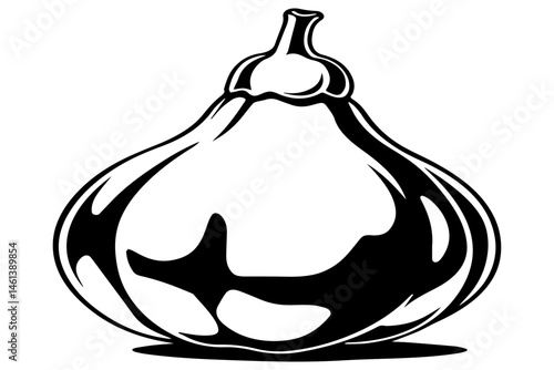 Bottle gourd fruit stylized vector