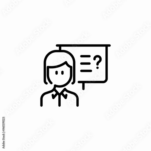 student woman icon icon sign vector