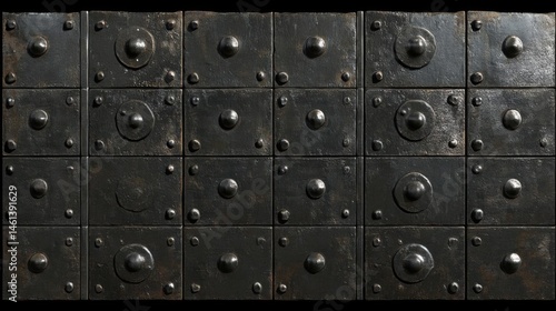 Examine Armor Plating With Rivets and Rustic Design With Iron Strength