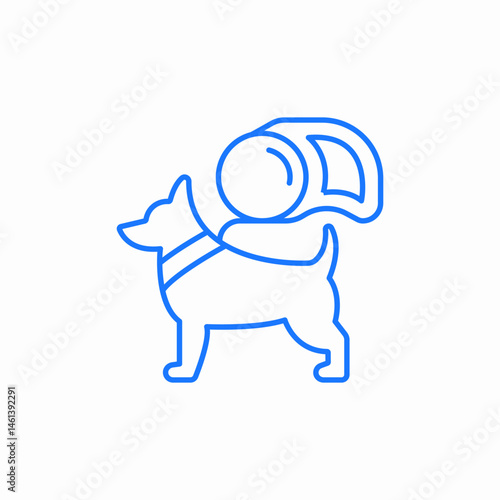 walking dog icon sign vector