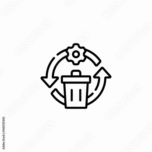 waste management icon sign vector