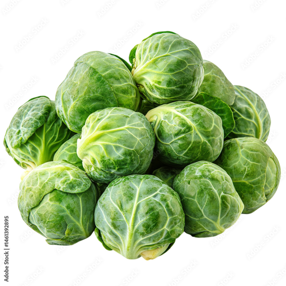 Obraz premium Brussels Sprouts on Transparent Background 