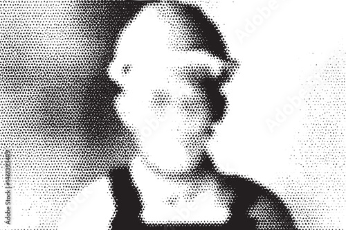 A grayscale portrait of a woman gazing thoughtfully into the distance.