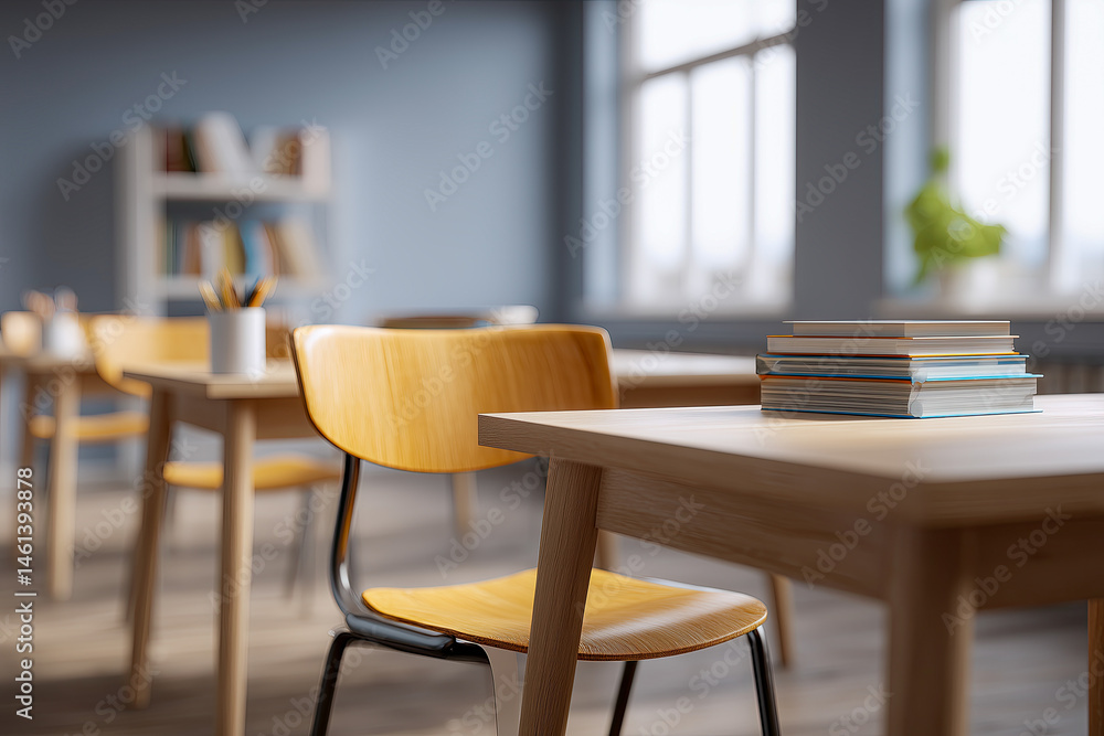 A learning environment, Sharp focus and contrast with clear light., copy space for text A learning environment, Sharp focus and contrast with clear light., copy space for text