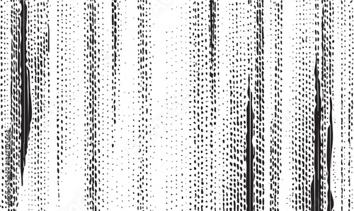 A vertical of closely spaced dark lines creates a textured abstract