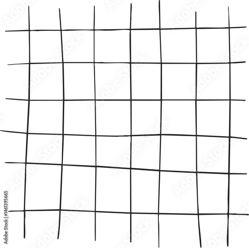 A simple black grid composed of intersecting lines.