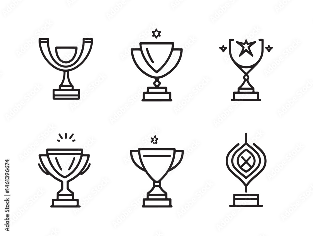 minimal business trophy outline design for award ceremony concept minimal business trophy outline design for award ceremony concept
