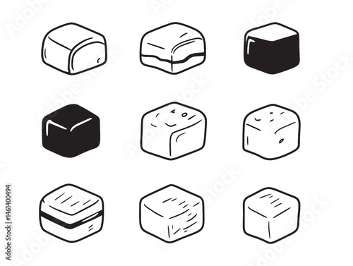 butter line artwork for culinary poster or cooking book decoration
