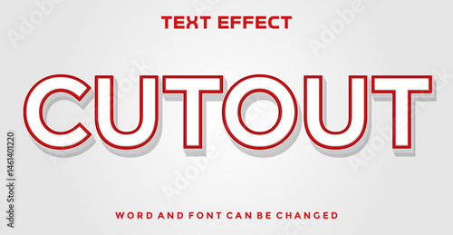 Cutout editable text effect