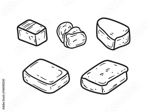 hand drawn butter line art suitable for gourmet recipe branding