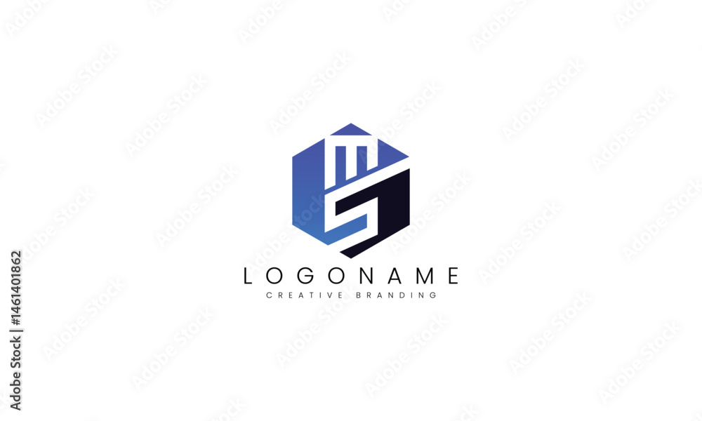 Minimalist MS Logo for Branding and Identity. Minimalist MS Logo for Branding and Identity.