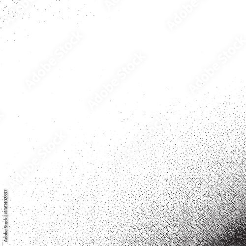 Dense scattering of tiny black dots creates a textured abstract background.