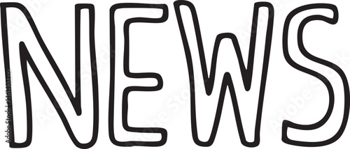 Large bold white letters spell the word 'NEWS' across a black background.