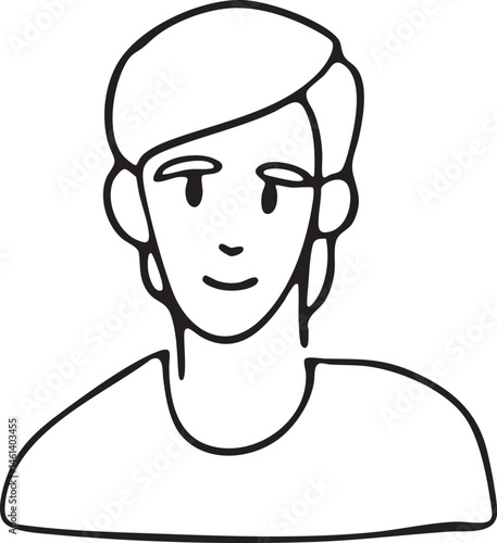 A young man with a thoughtful expression gazes directly at the viewer.