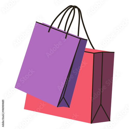 Simple shopping bags for marketing and commerce designs
