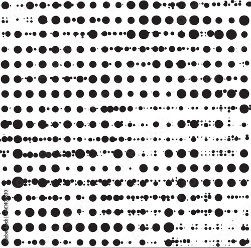 A dense of uniformly sized black circles arranged in a repeating grid.
