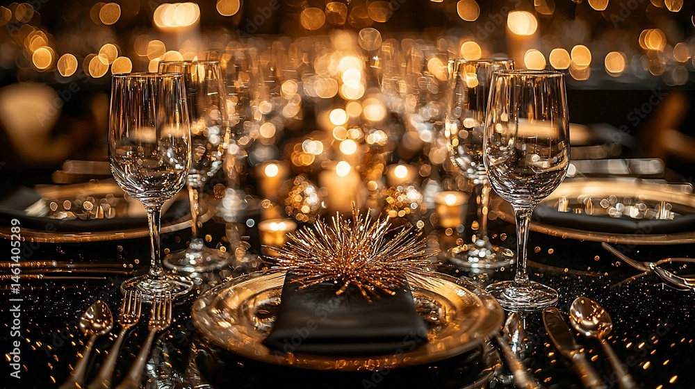 Elegant dinnerware setting with candles Elegant dinnerware setting with candles