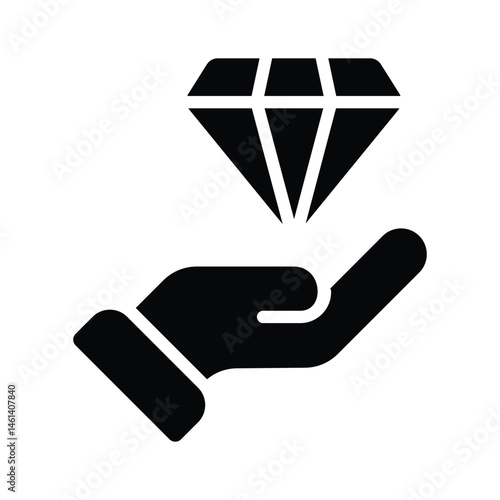 Here is a premium glyph icon of premium service