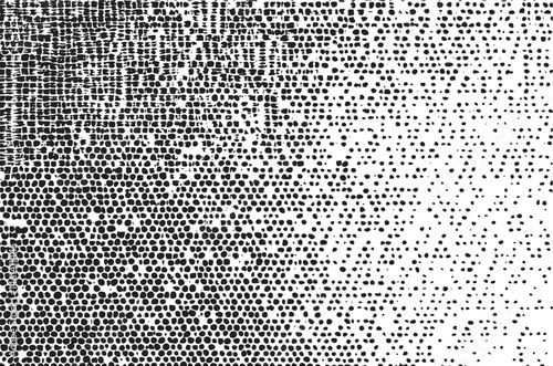 A dense grayscale of interconnected dots creates a textured surface.