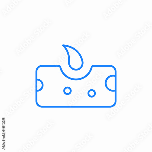 applying moisturizer to skin icon sign vector