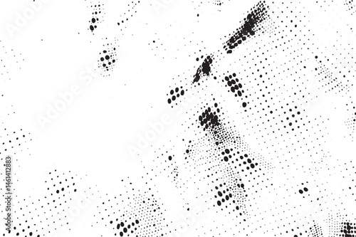 A close-up portrait shows a face covered in numerous small dark dots.