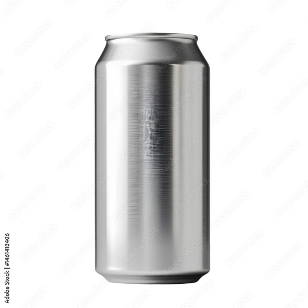 Silver Aluminum Can Beverage Container Mockup Design Template Silver Aluminum Can Beverage Container Mockup Design Template