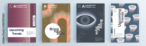 Modern abstract covers set, minimal covers design. Colorful geometric background, vector illustration.