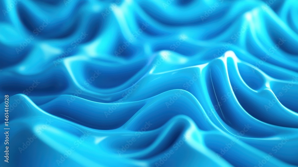 Fototapeta premium Vibrant ocean waves, textured deep blue surface with dynamic ripples, suitable for backgrounds or aquatic themes.