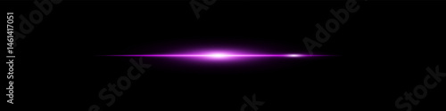 Bright neon purple beam flare on dark background. Energetic glow streak with sharp motion edge.