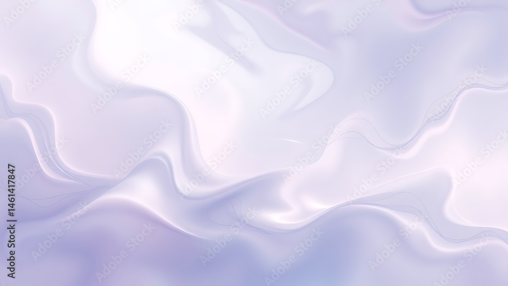 Obraz premium 朝霧に霞むラベンダー色の水面