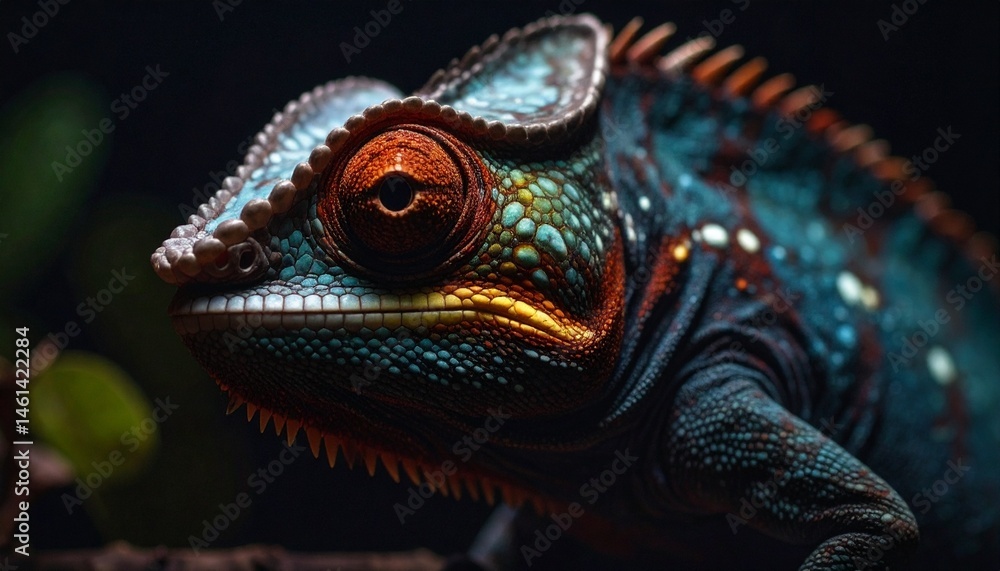 Obraz premium chameleon wallpaper with interesting background