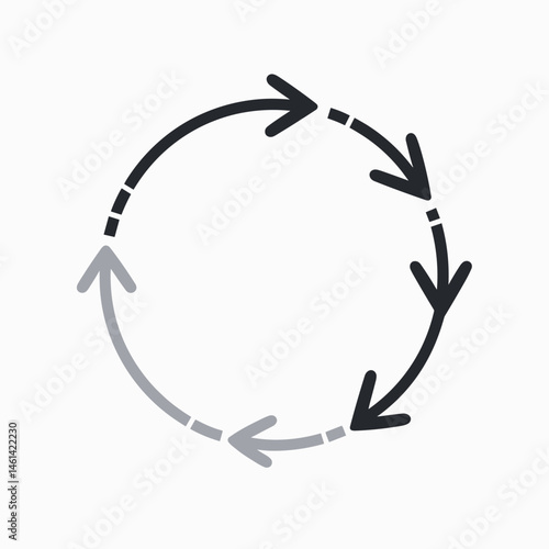 recycling symbol circular arrow  ecofriendly concept