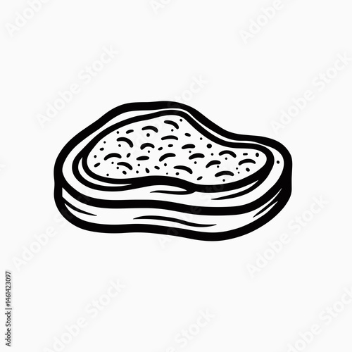 delicious toasted bread with brown crust  high resolution image