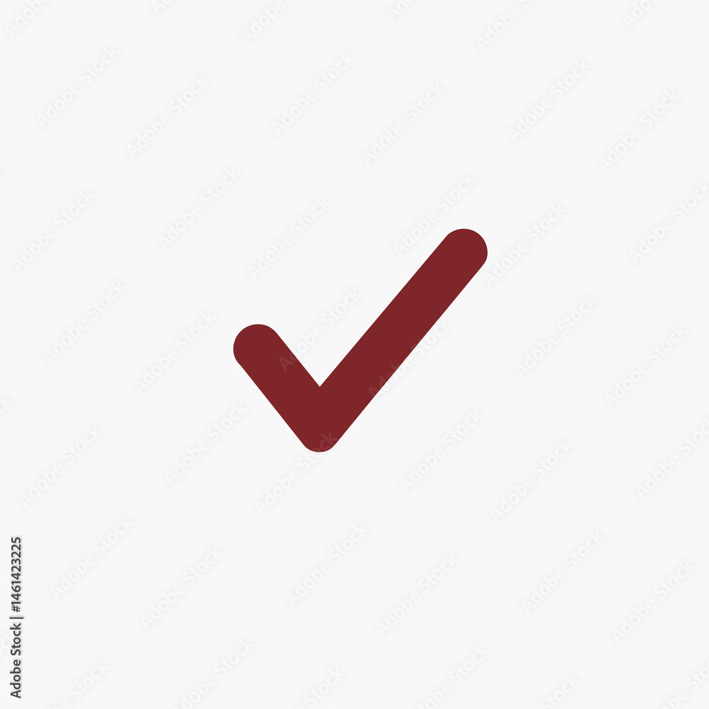 red checkmark icon on white background red checkmark icon on white background