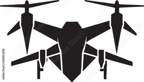 fighter aircraft silhouette, black and white silhouette, vector and illustration