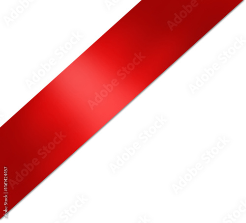 red ribbon on a white background